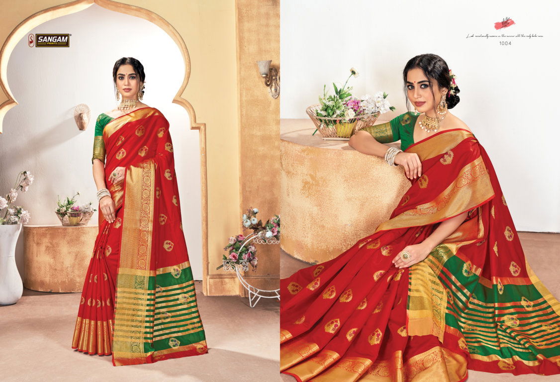 Sangam Vaishnavi Handloom  Latest Fancy Designer Silk Sarees Collection